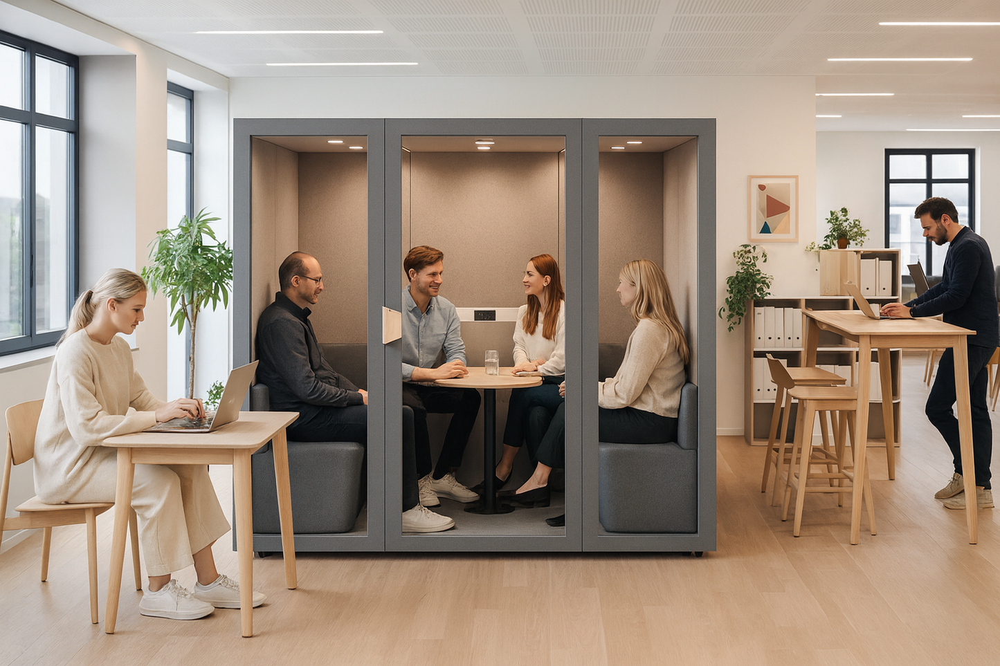 Soundbox akustisk kabine Large str. – Komfortabel lydisoleret telefonboks