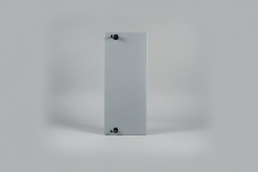 Götessons bordskærm 160x65 cm monteret på skrivebord set bagfra