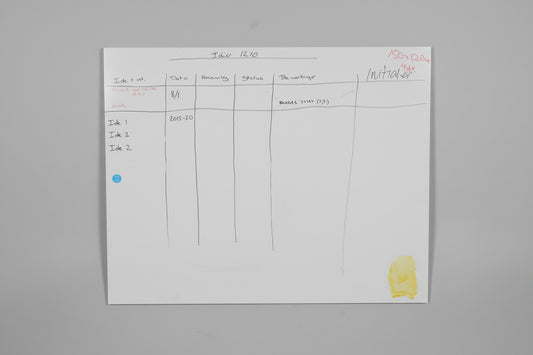 Lintex hvidt magnetisk whiteboard med beslag set forfra