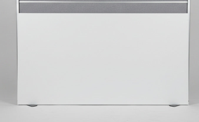 Lintex hvidt magnetisk whiteboard med beslag set forfra