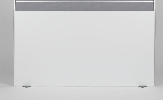 Lintex hvidt magnetisk whiteboard med beslag set forfra