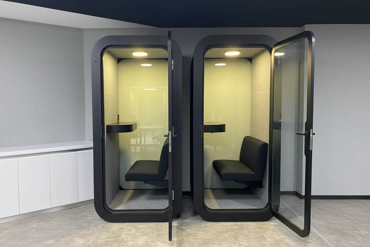 Stillbox kontorpod – Sort lydisoleret pod til 1 person