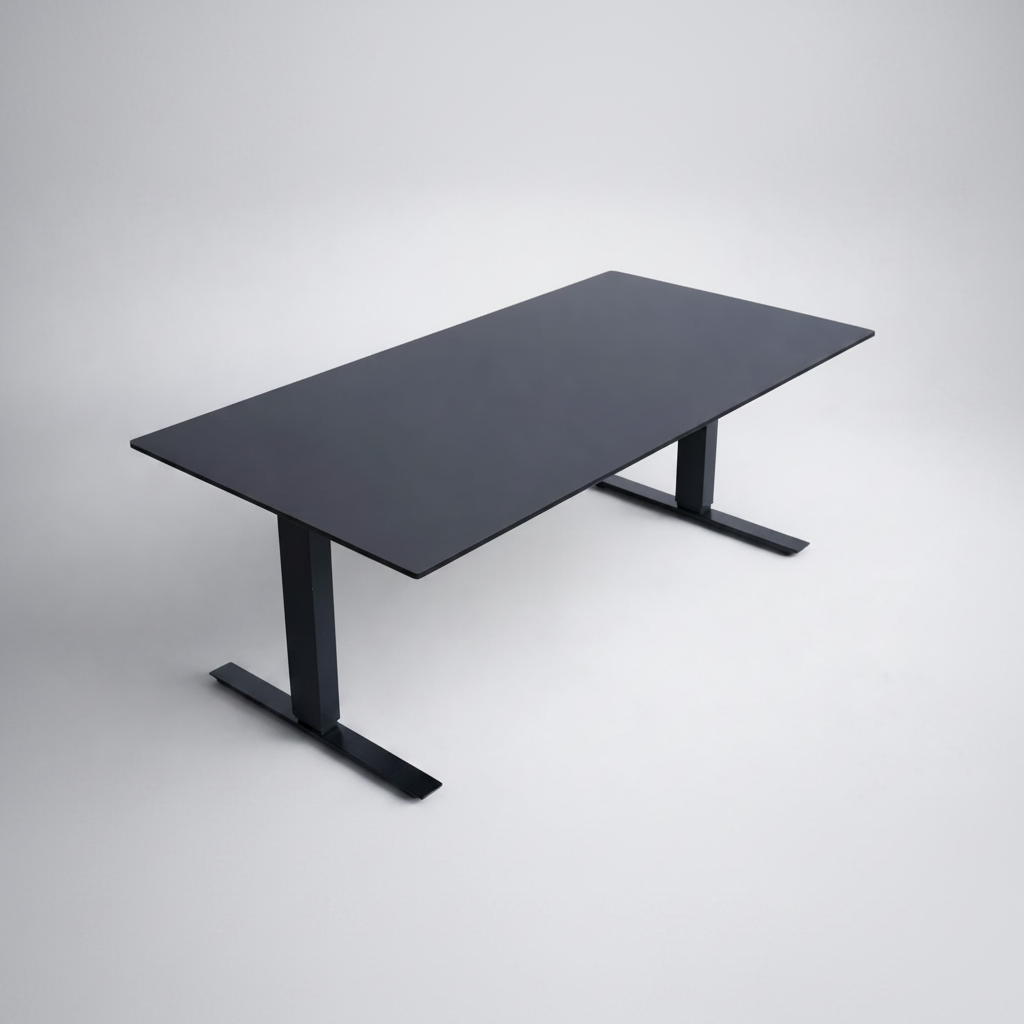 Skrivebord i sort linoleum
