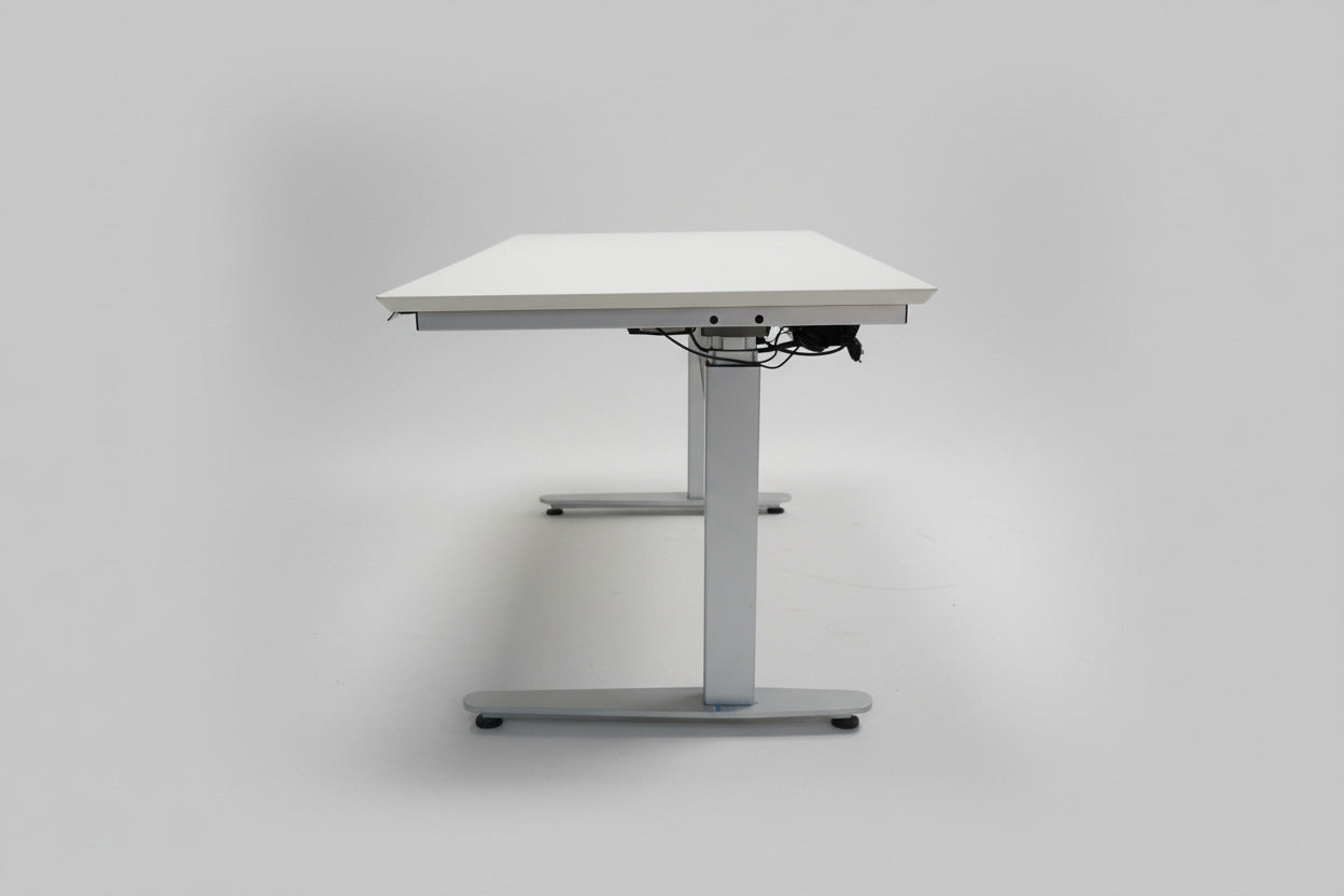 Duba B8 Hæve-sænkebord 160x80 | Lysegrå linoleum