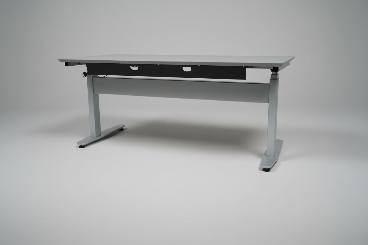 Duba B8 Hæve-sænkebord 160x80 | Lysegrå linoleum