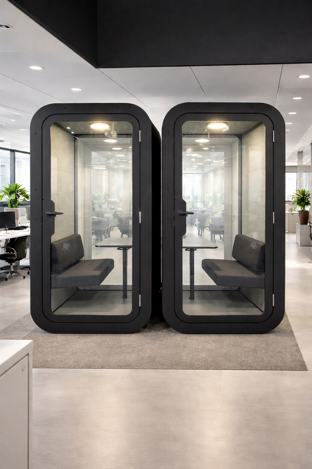 Stillbox kontorpod – Sort lydisoleret pod til 1 person