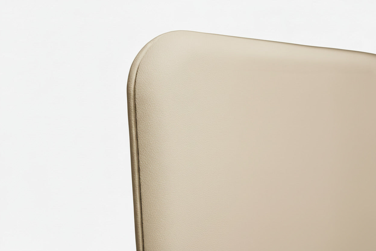 Abstracta Softline gulvskærm lys beige close up stof og detaljer