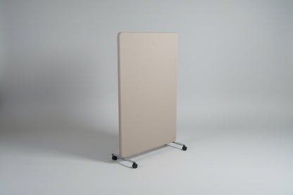 Abstracta Softline gulvskærm lys beige front med hjul