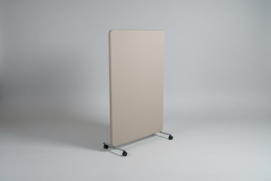 Abstracta Softline gulvskærm lys beige front med hjul