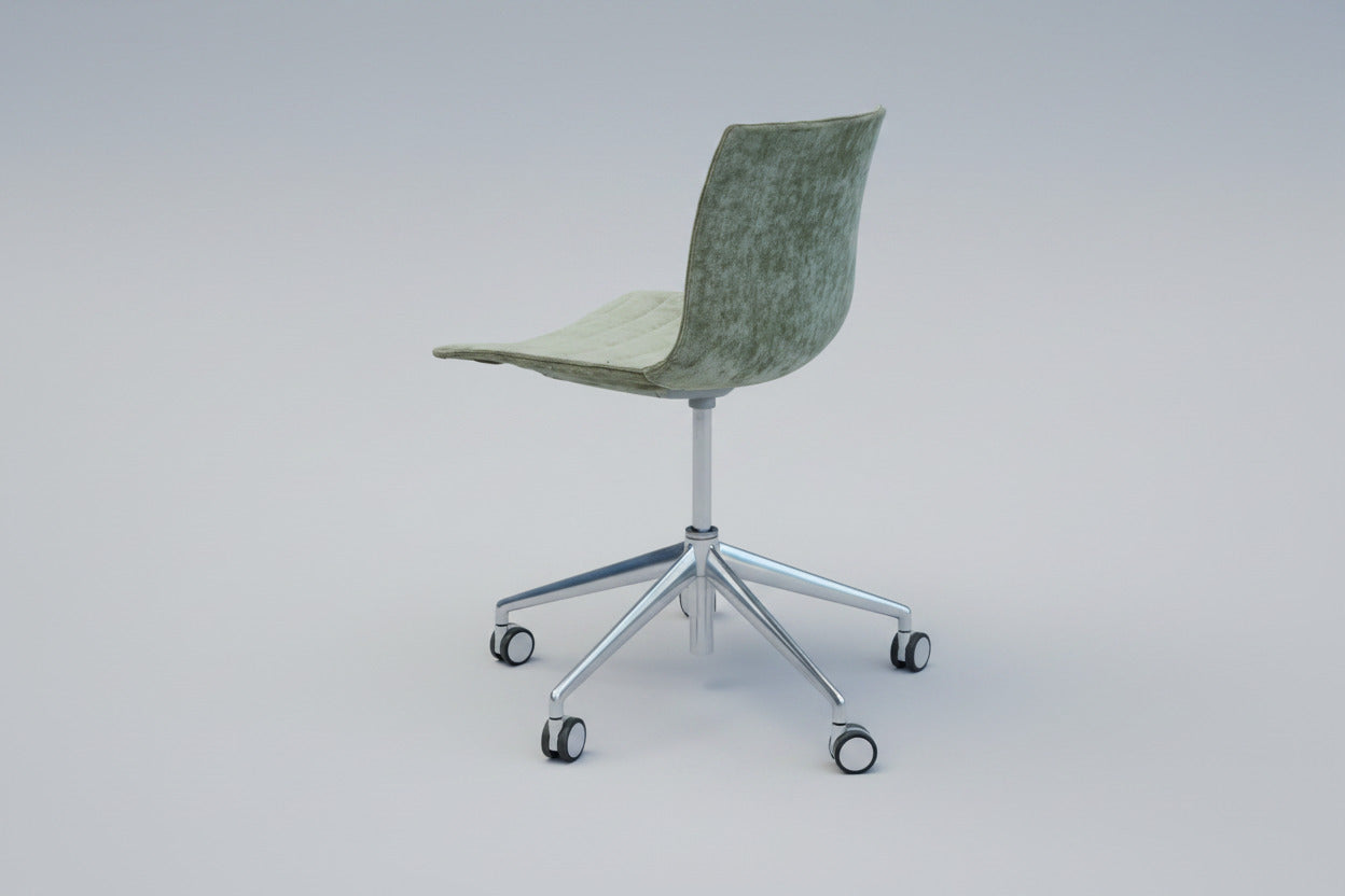 Arper Catifa 53 grøn konferencestol med hjul set bagfra