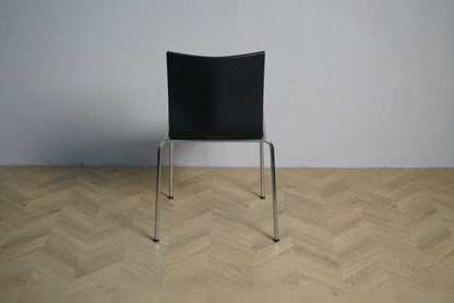 Engelbrechts Chairik sort konferencestol set bagfra med krom stel