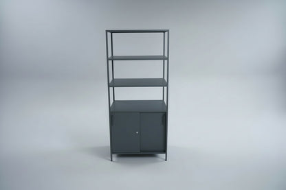 IKEA skab med skydedøre i antracitgrå set forfra