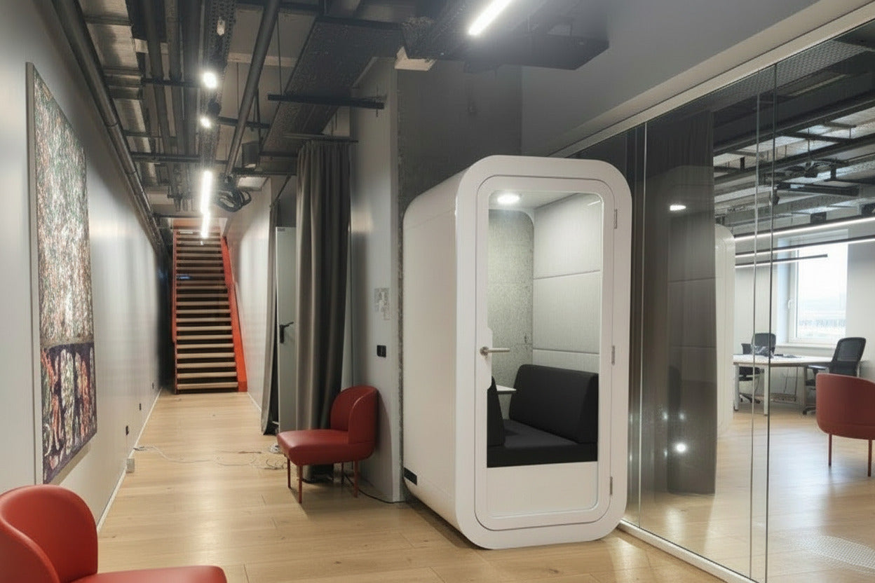 MuteBox kontorpod – Hvid lydisoleret pod til 1 person