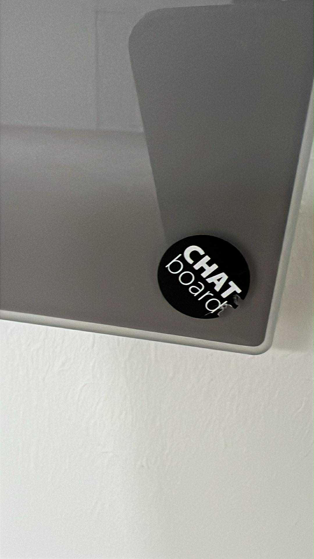 Detaljebillede af Lintex Chat Board glastavle 200x120 cm mørkegrå overflade
