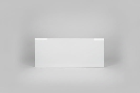 Lintex hvidt magnetisk whiteboard med beslag set forfra