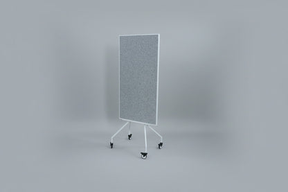 Mobilt whiteboard med hjul set bagfra til kontor og undervisning