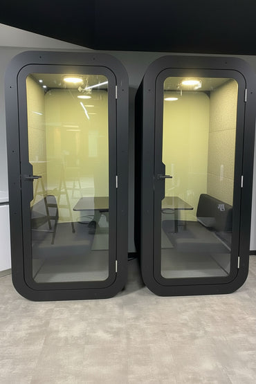 Stillbox kontorpod – Sort lydisoleret pod til 1 person