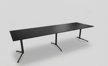 Paustian Spinal Konferencebord 310x110 | Sort linoleum med sort stel