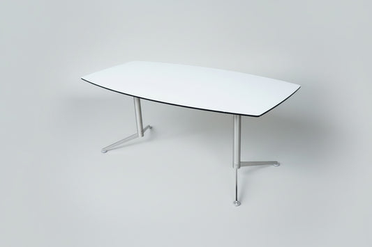 Paustian Spinal bord i hvid laminat set i skrå vinkel