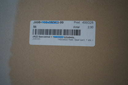 Stregkode for Scanoffice skrivebord 140x80 cm i hvid med askegrå bordplade