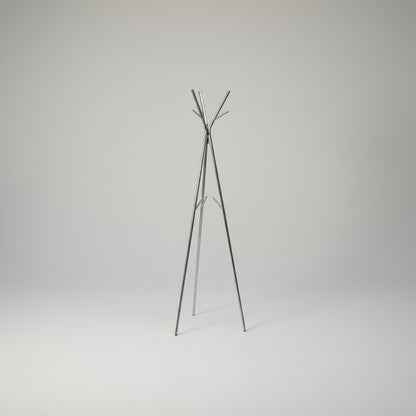 Stumtjener i krom, sæt med 2 stk., set forfra med moderne og minimalistisk design.