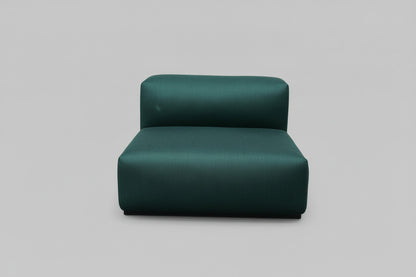Vitra turkisgrøn modulsofa med ryg til kontor og lounge set forfra